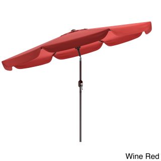 Corliving Corliving Tilting Patio Umbrella Red Size 10 foot
