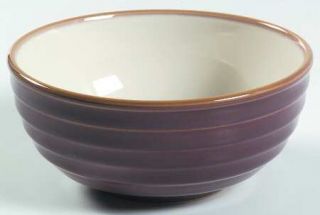 Dansk Reactic Plum Soup/Cereal Bowl, Fine China Dinnerware   Embossed Beads,Plum