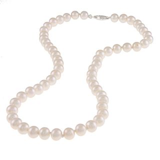 Miadora White 6.5 7mm Freshwater Pearl Necklace (16 18 inch) Miadora Pearl Necklaces