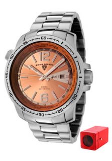 Swiss Legend 10013A 99 W  Watches,Mens World Timer Rose Dial Stainless Steel, Casual Swiss Legend Automatic Watches