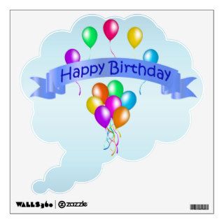 Colorful Happy Birthday Balloons Banner Party Wall Graphics