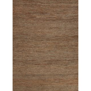 Handwoven Naturals Solid Pattern Green Area Rug (5 X 8)