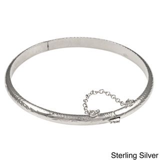 Sterling Essentials Silver 7 inch Hand engraved Bangle Bracelet (5mm) Sterling Essentials Sterling Silver Bracelets