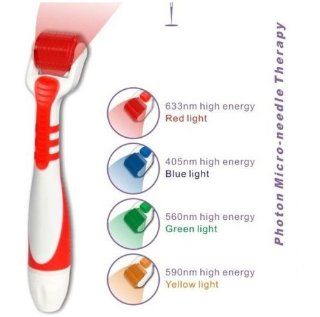 LED Derma Roller Micro   RED Light Size 1.00 mm  Speeds Up Healing. Titanium Diamond Micro Needling System. 540 Needles MTS Derma Roller, a common cosmetic procedure for treating many conditions by stimulating collagen and elastin production. Effective for