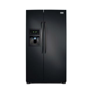 Frigidaire Gallery 26.0 cu ft Side by Side Refrigerator with Single Ice Maker (Smooth Black) ENERGY STAR