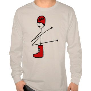 Stick Figure Ski Shirt