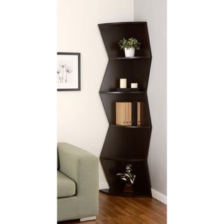 Furniture Of America Jaggi Modern Cappuccino Corner Bookcase