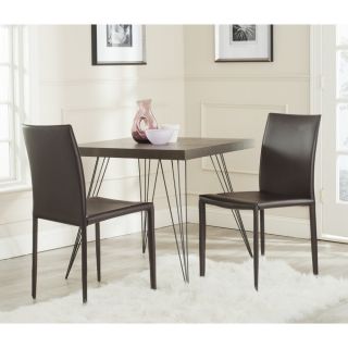Safavieh Karna Brown Bonded Leather Dining Chair (set Of 2)