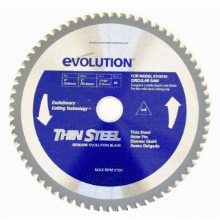 Evolution 9 in Standard Tooth Tungsten Carbide Tipped Steel Circular Saw Blade