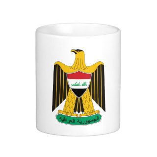 Iraq Official Coat Of Arms Heraldry Symbol Mugs