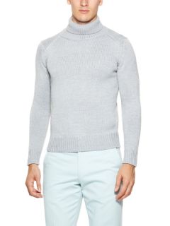 Wool Ribbed Knit Turtleneck by Calvin Klein Collection