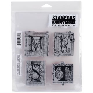 Stampers Anonymous Rubber Stamp Set 7x8.5 classics #15