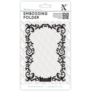 Xcut Universal A6 Embossing Folder leafy Border