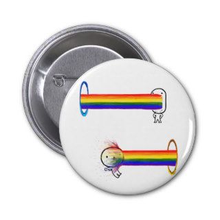 Puking Rainbows Pinback Button