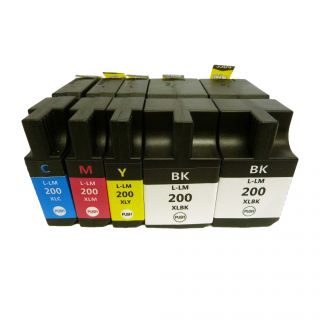 5 pack (2k/1c/1m/1y) Replacing Lexmark 200 Xl Ink Cartridge 14l0174 14l0175 14l0176 14l0177