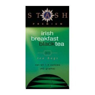 Stash Tea Black Tea (contains caffeine)   Irish Breakfast 20 foil tea bags (Pack of 6)  Grocery Tea Sampler  Grocery & Gourmet Food