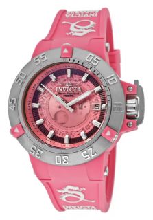 Invicta 10112  Watches,Womens Subaqua/Noma III Fuchsia Transparent Dial Fuchsia Polyurethane, Casual Invicta Quartz Watches