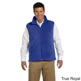 Harriton Mens 8 ounce Fleece Vest Blue Size 2XL