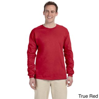 Jerzees Jerzees Mens Hidensi t Long Sleeve Solid T shirt Red Size XXL