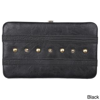 Journee Collection Nylon lined Stud Checkbook Clutch Wallet