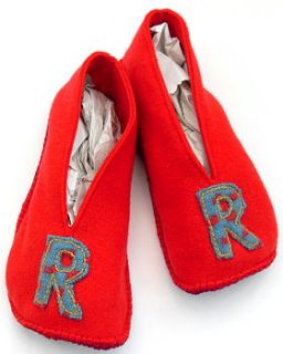 design your own recycled felt slippers for men by carol atkinson textiles