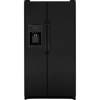 GE 25.25 cu ft Side by Side Refrigerator with Single Ice Maker (Black) ENERGY STAR