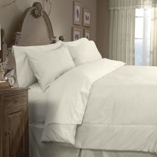 Veratex Grand Luxe Egyptian Cotton Sateen 500 Thread Count 4 piece Comforter Set Ivory Size Twin