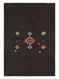 Kilim Geometric Medallion Hand Knotted Rug (82"x57") by Apadana