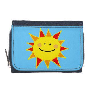 smiley yellow sun wallet