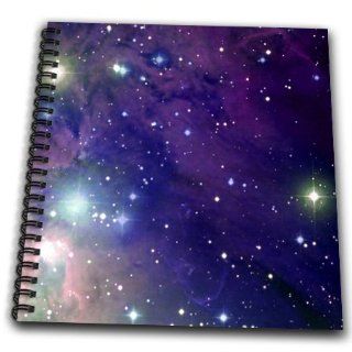 3dRose LLC db_112992_1 Drawing Book, 8 by 8 Inch, "Cool Outer Space Stars and Planets Dark Blue Design Science Fiction Sci Fi Geek Astronomy Nerd"   Scrapbooks