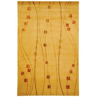 Safavieh Hand knotted Tibetan Honey Wool/ Silk Area Rug (8 X 10)