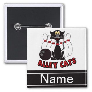 Alley Cats Bowling Button