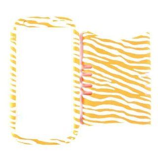 Cell Armor I747 RSNAP TE548 Rocker Snap On Case for Samsung Galaxy S3 I747   Retail Packaging   Yellow Zebra on White Cell Phones & Accessories