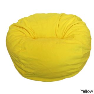 Ahh Products Anti pill 36 inch Wide Fleece Washable Bean Bag Chair Yellow Size Large