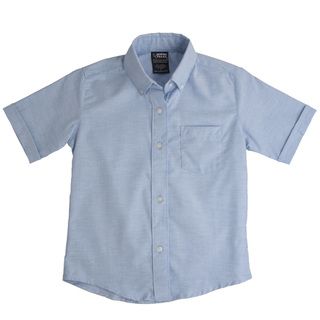 French Toast Boys Blue Short sleeve Oxford Shirt