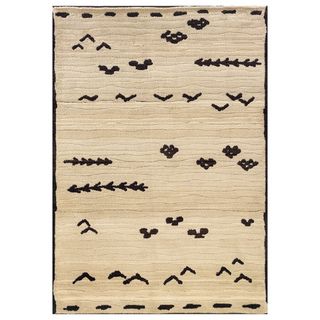 Old World Tribal Transitional Ivory/brown Rug (67 X 91)