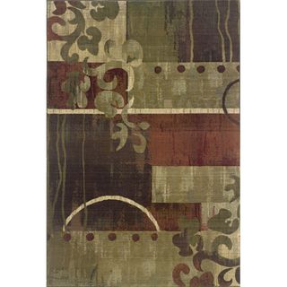 Generations Green/ Red Polypropylene Accent Rug (2 X 3)