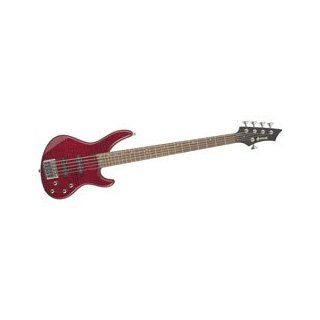 Brownsville UB550 5 String Bass (Wine Red) Musical Instruments