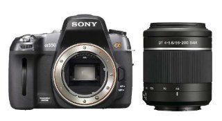 Sony DSLR A550 14.2 MP Digital SLR Camera with 55 200mm f/4 5.6 DT AF Zoom Lens  Camera & Photo