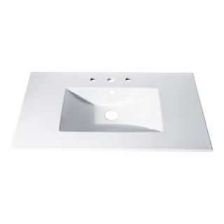 Avanity 31 in W x 22 in D Loft White Vitreous China Integral Single Sink Bathroom Vanity Top