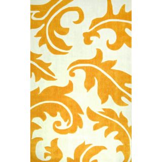Nuloom Hand tufted Leaves Synthetics Gold Rug (5 X 8)
