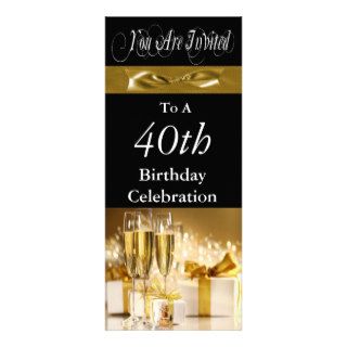 40th Birthday Party Personalized Invitation