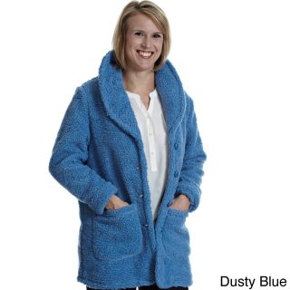 Totes Totes Womens Berber Fleece Jacket Blue Size XL (16)