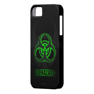 Glowing Green Biohazard Symbol iPhone 5 Covers