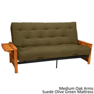 Epicfurnishings Bellevue With Retractable Tables Transitional style Full size Futon Sofa Sleeper Bed Green Size Full