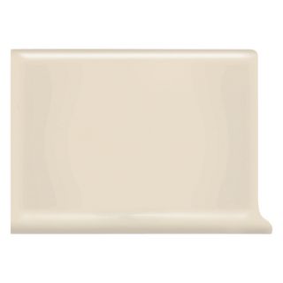 American Olean Bright Gloss Almond Ceramic Cove Base Tile (Common 4 in x 6 in; Actual 4.25 in x 6 in)