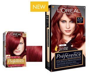 Loreal Recital Preference Babylon Intense Red 6.66  Chemical Hair Dyes  Beauty