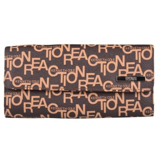 Kenneth Cole Reaction Womens Logo Print Clutch Wallet