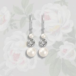 paramour vintage style pearl drop earrings by susie warner