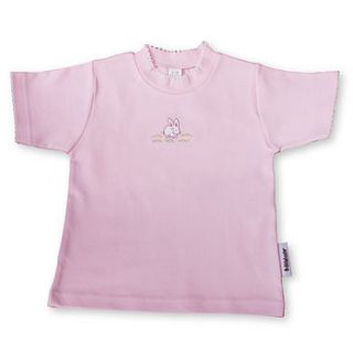 pink rabbit embroidered  t shirt by dribblebuster